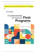 Solution Manual and Answer Guide For Fundamentals of Python&colon; First Programs 3rd Edition by Kenneth Lambert &comma; ISBN&colon; 9780357881019 COMPLETE GUIDE WITH RATIONALES 100&percnt; VERIFIED A&plus; GRADE ASSURED&excl;&excl;&excl;&excl;&excl;&excl;NEW LATEST UPDATE&excl;&excl;&excl;&excl;&excl;