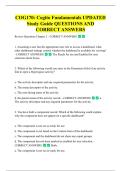 COG170&colon; Cogito Fundamentals UPDATED  Study Guide QUESTIONS AND  CORRECT ANSWERS 