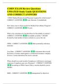 COHN EXAM Review Questions  UPDATED Study Guide QUESTIONS  AND CORRECT ANSWERS -
