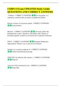 COHN-S Exam UPDATED Study Guide  QUESTIONS AND CORRECT ANSWERS