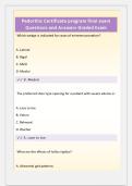 Pedorthic Certificate program final exam Questions and Answers Graded A&plus; Exam