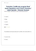 Pedorthic Certificate program final exam Questions and Correct Answers&sol; Latest Update &sol; Already Graded