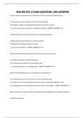 HED 400 TEST 2 EXAM QUESTIONS AND ANSWERS