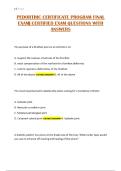PEDORTHIC CERTIFICATE PROGRAM FINAL EXAM CERTIFIED EXAM QUESTIONS WITH ANSWERS