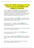Combo with "SPMT 319 chapters 1-6" and  6 others ACTUAL QUESTIONS AND  CORRECT ANSWERS 