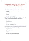 Randomized Practice Final TCFP FF2 2026 Questions and Verified Answers