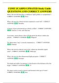 COMT JCAHPO UPDATED Study Guide  QUESTIONS AND CORRECT ANSWERS 