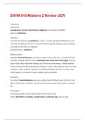 ENTM 010 Midterm 2 Review UCR Questions and answers latest update