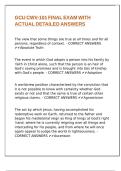 GCU CWV-101 FINAL EXAM WITH ACTUAL DETAILED ANSWERS