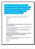 FAA Repairman Certificate Exam With Actual Questions & Verified Answers&comma; Plus Explained Rationales&sol;Expert Verified For Guaranteed 100&percnt; Pass 2026&sol;Latest Update&sol;Instant Download Pdf