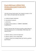 Psych 200 Exam 1 &lpar;PRACTICE PROBLEMS&rpar; QUESTIONS WITH ANSWERS