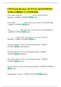 CPI Exam Review ACTUAL QUESTIONS  AND CORRECT ANSWERS 
