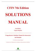 Solutions Manual &mdash; CFIN&comma; 7th Edition &mdash; Scott Besley & Eugene Brigham &mdash; ISBN 9780357515150 &mdash; Latest Update 2025&sol;2026 &mdash; &lpar;All Chapters Covered 1&ndash;16&rpar;