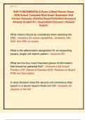SAR FUNDAMENTALS Exam &vert;&vert; Most Recent Exam  2026 Actual Complete Real Exam Questions And  Correct Answers &vert;&vert;Verified Exam&excl;&excl;&excl;&lpar;Verified Answers&rpar;  Already Graded A&plus; &vert; Guaranteed Success &vert; Newest  Exam&excl;&excl;