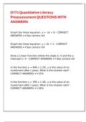 D771 Quantitative Literacy Preassessment QUESTIONS WITH ANSWERS