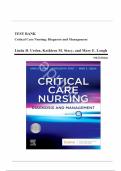 Critical Care Nursing&colon; Diagnosis and Management &lpar;9th Edition&rpar; &ndash; Urden &ndash; Complete Test Bank with Answers
