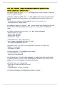 CLC 106 FENNO COMPREHENSIVE EXAM QUESTIONS AND ANSWERS GRADED A&plus;