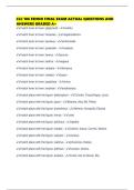 CLC 106 FENNO FINAL EXAM ACTUAL QUESTIONS AND ANSWERS GRADED A&plus;