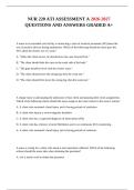 NUR 220 ATI ASSESSMENT A 2026-2027 QUESTIONS AND ANSWERS GRADED A&plus;