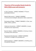 Theories of Personality Study Guide for WGU D564 exam with answers&comma;