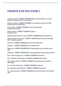 FINANCE 6100 SUU EXAM 3  2025&sol;26 EXAM QUESTIONS WITH COMPLETE SOLUTIONS&period;