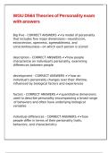 WGU D564 Theories of Personality exam with answers