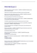 FIN 6100 Exam 3 Questions And Answers With Verified Study Solutions Rated A&plus;