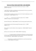 HSA 6114 FINAL EXAM QUESTIONS AND ANSWERS&period;