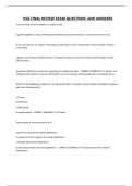 HSA FINAL REVIEW EXAM QUESTIONS AND ANSWERS