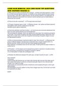 LASER HAIR REMOVAL 2026 CORE EXAM TIPS QUESTIONS AND ANSWERS GRADED A&plus;