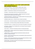 LASER HAIR REMOVAL 2026 STUDY GUIDE QUESTIONS AND ANSWERS GRADED A&plus;