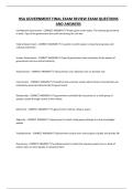 HSA GOVERNMENT FINAL EXAM REVIEW EXAM QUESTIONS AND ANSWERS