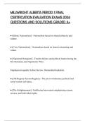 MILLWRIGHT ALBERTA PERIOD 1 FINAL CERTIFICATION EVALUATION EXAMS 2026 QUESTIONS AND SOLUTIONS GRADED A&plus;