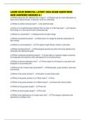 LASER HAIR REMOVAL LATEST 2026 EXAM QUESTIONS AND ANSWERS GRADED A&plus;