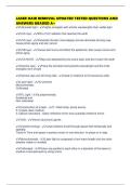 LASER HAIR REMOVAL UPDATED TESTED QUESTIONS AND ANSWERS GRADED A&plus;