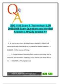 ISDS 1100 &ndash; 180 Verified Exam Questions on AI&comma; mHealth&comma; Hardware & E-Commerce &ndash; Louisiana State University