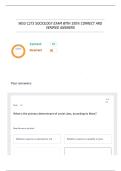 WGU C273 SOCIOLOGY EXAM WITH 100&percnt; CORRECT AND VERIFIED ANSWERS 