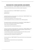 NURS 3020 TEST 1 EXAM QUESTIONS AND ANSWERS
