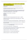 LASER HAIR REMOVAL FINAL EXAM ACTUAL QUESTIONS AND ANSWERS GRADED A&plus;