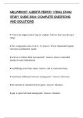 MILLWRIGHT ALBERTA PERIOD 1 FINAL EXAM STUDY GUIDE 2026 COMPLETE QUESTIONS AND SOLUTIONS