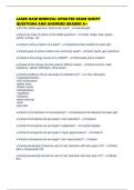 LASER HAIR REMOVAL UPDATED EXAM SCRIPT QUESTIONS AND ANSWERS GRADED A&plus;