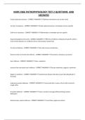 NURS 3366 PATHOPHYSIOLOGY TEST 2 QUESTIONS AND ANSWERS
