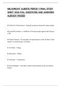 MILLWRIGHT ALBERTA PERIOD 1 FINAL STUDY SHEET 2026 FULL QUESTIONS AND ANSWERS ALREADY PASSED