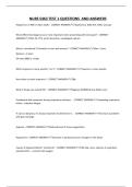 NURS 5463 TEST 1 QUESTIONS AND ANSWERS