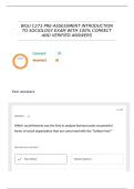 WGU C273 PRE-ASSESSMENT INTRODUCTION TO SOCIOLOGY EXAM WITH 100&percnt; CORRECT AND VERIFIED ANSWERS