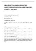 MILLWRIGHT RIGGING AND HOISTING CERTIFICATION EXAM 2026 QUESTIONS WITH CORRECT ANSWERS