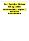 Test Bank For Biology 206 OpenStax Microbiology - Chapter 7&colon; Microbial Biochemistry