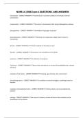 NURS UL 3366 Exam 1 QUESTIONS AND ANSWERS