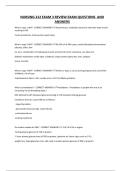 NURSING 212 EXAM 3 REVIEW EXAM QUESTIONS AND ANSWERS
