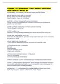 FLORIDA PESTICIDE FINAL EXAMS ACTUAL QUESTIONS AND ANSWERS RATED A&plus;